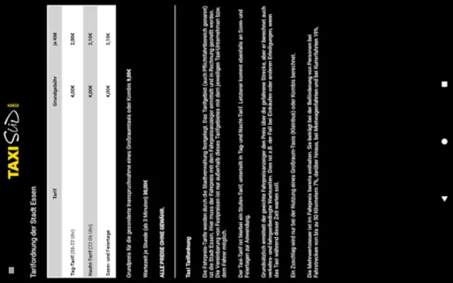 Taxi-Süd - Essen android App screenshot 0