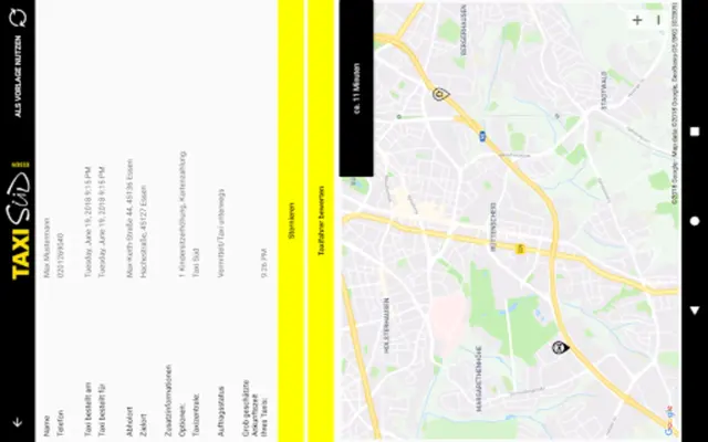 Taxi-Süd - Essen android App screenshot 9