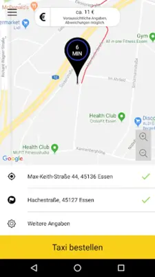 Taxi-Süd - Essen android App screenshot 20