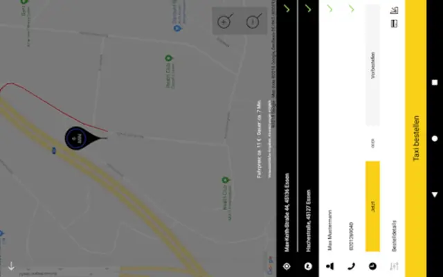 Taxi-Süd - Essen android App screenshot 5