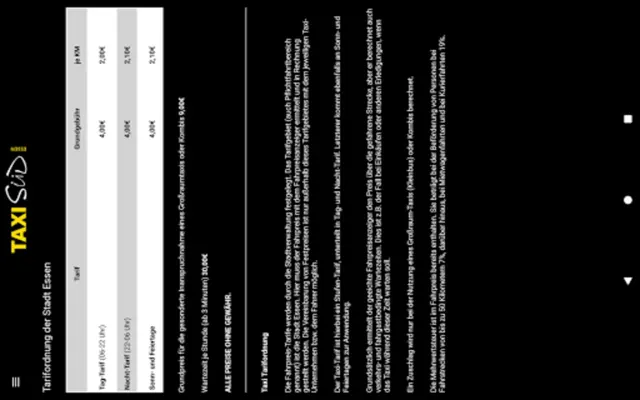 Taxi-Süd - Essen android App screenshot 7